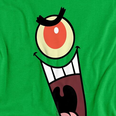 Popfunk Classic Spongebob Plankton Sinister Face Unisex Adult T Shirt in Saudi Arabia