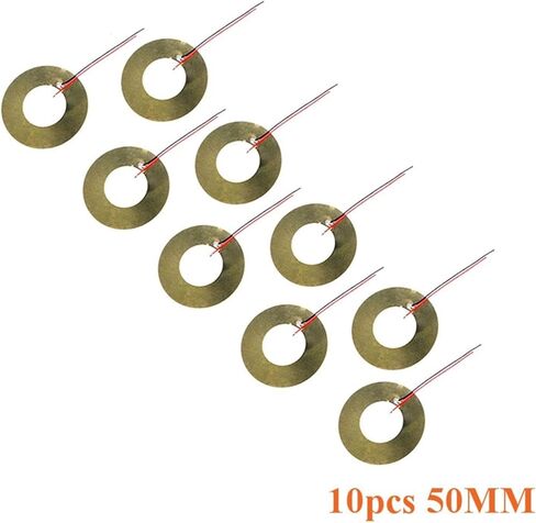 5Pcs Piezoelectric Piezo Ceramic Wafer Plate Dia 50mm for Buzzer Loudspeaker Sensor with Wire in Saudi Arabia