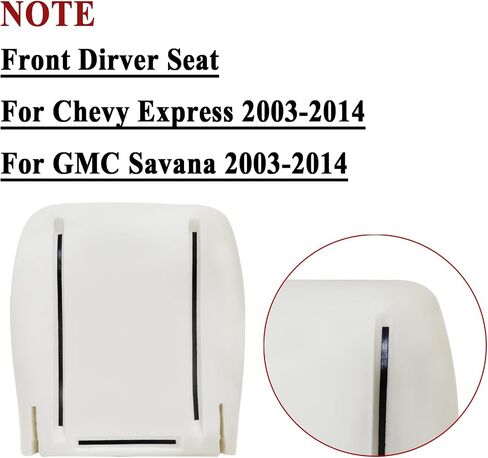 NLQR Front Driver and Passenger Bottom & Top Replacement Cloth Seat Covers Pewter Gray & Driver Bottom Foam Cushion Compatible with Chevy Express GMC Savana Van 2003-2014 in Saudi Arabia