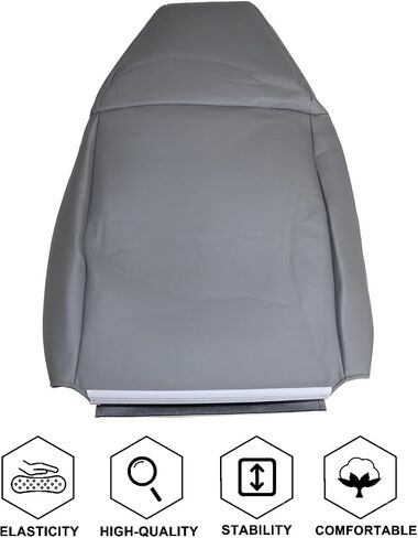 NLQR Front Driver and Passenger Bottom & Top Replacement Cloth Seat Covers Pewter Gray & Driver Bottom Foam Cushion Compatible with Chevy Express GMC Savana Van 2003-2014 in Saudi Arabia