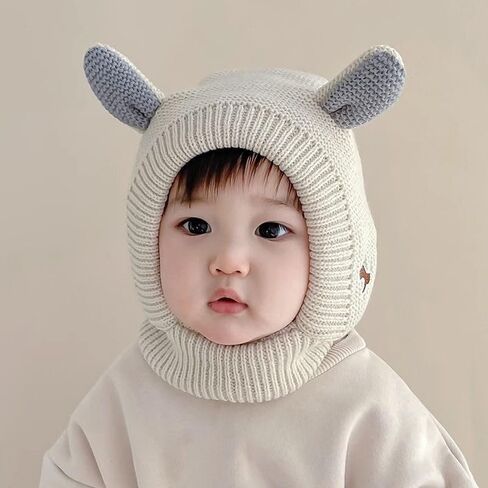 Cute Bunny Ear Hat, Thickened, Effectively Warm Ears, Suitable for Winter Unisex Knitted Hat in Saudi Arabia