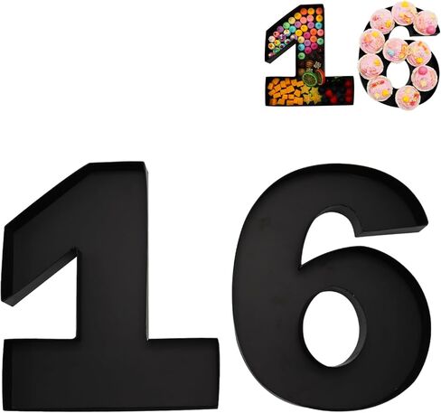 12inch Cardboard Number Fillable Food Tray Box for Charcuterie, Cupcake Arrangement, Birthday Anniversary (White, 40) in Kuwait