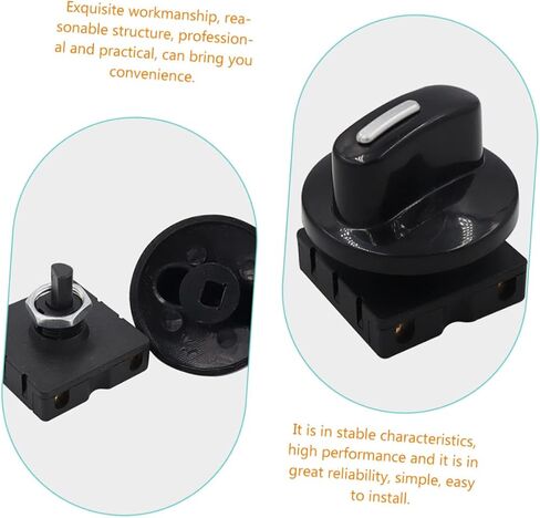 Homoyoyo 2Sets Position Speed Rotary Switch for Fan and Heater Control Durable and Easy to Install Speed Fan Switch Replacement for Humidifiers and Portable in Saudi Arabia