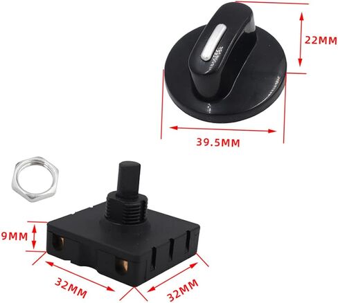Homoyoyo 2Sets Position Speed Rotary Switch for Fan and Heater Control Durable and Easy to Install Speed Fan Switch Replacement for Humidifiers and Portable in Saudi Arabia