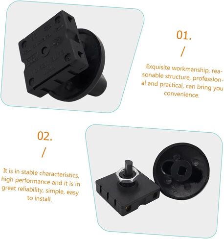 Homoyoyo 2Sets Position Speed Rotary Switch for Fan and Heater Control Durable and Easy to Install Speed Fan Switch Replacement for Humidifiers and Portable in Saudi Arabia