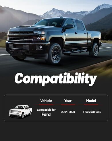 مجموعة رفع التسوية الخلفية EVIL ENERGY مقاس 3 بوصات متوافقة مع 2004-2020 Ford F150 2WD/4WD، مجموعة أدوات رفع التسوية الخلفية مقاس 3 بوصات ومسامير U مربعة ممتدة باللون الأسود in Saudi Arabia