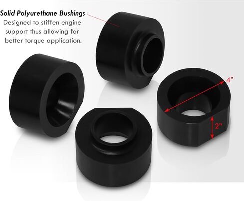 AJP Distributors 2" Front & 2.0" Rear Full Leveling Lift Kit Coil Spring Spacers Set Polyurethane Black Compatible/Replacement For Wrangler TJ 4WD 2WD 1997 1998 1999 2000 2001 2002 2003 2004 2005 2006 in Saudi Arabia