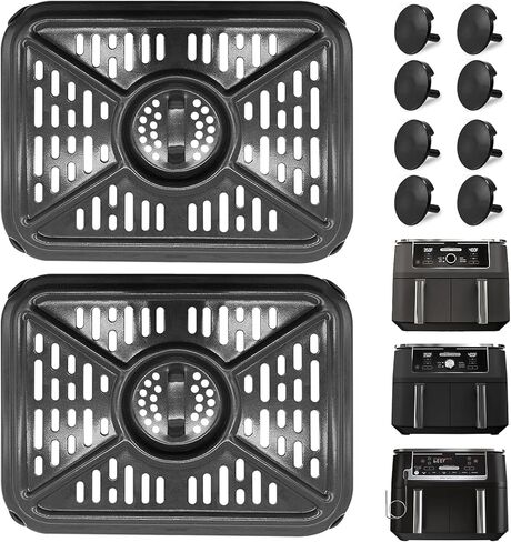 Air Fryer Grill Pan for Ninja AD350CO DZ401 Foodi 10 Quart 6 in 1 DualZone XL 2 Baskets Air Fryer, Replacement Air Fryer Crisper Plate Grill Plate Tray Accessories, Dishwasher Safe in Kuwait