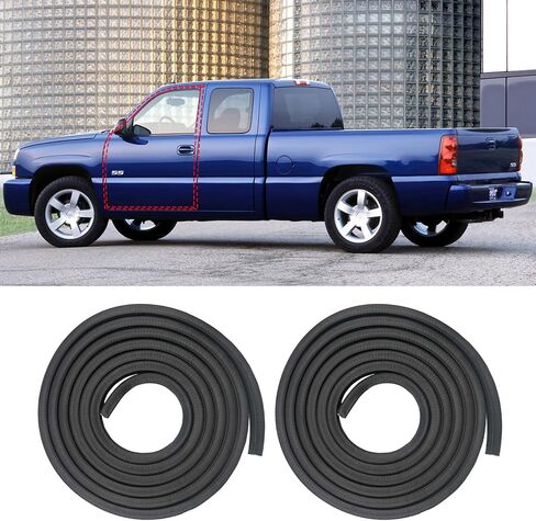 Front Door Weatherstrip Seal for 2007-2014 Chevy Silverado 1500 2500HD 3500HD,GMC Sierra 1500 2500HD 3500HD,Drive and Passenger Side Exact Match On-Body Replacement,2 Pack in Saudi Arabia
