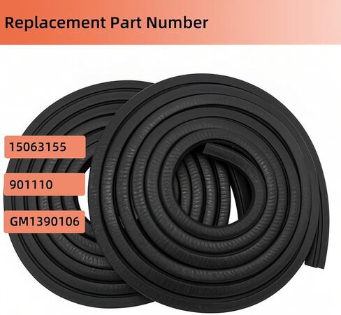 Front Door Weatherstrip Seal for 2007-2014 Chevy Silverado 1500 2500HD 3500HD,GMC Sierra 1500 2500HD 3500HD,Drive and Passenger Side Exact Match On-Body Replacement,2 Pack in Saudi Arabia