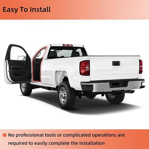 Front Door Weatherstrip Seal for 2007-2014 Chevy Silverado 1500 2500HD 3500HD,GMC Sierra 1500 2500HD 3500HD,Drive and Passenger Side Exact Match On-Body Replacement,2 Pack in Saudi Arabia