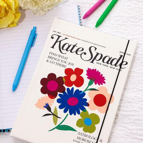 دفتر كيت سبيد نيويورك تيك نوت XL من الجلد النباتي، مجلة سوداء تتضمن 168 صفحة، نقاط بولكا in Kuwait