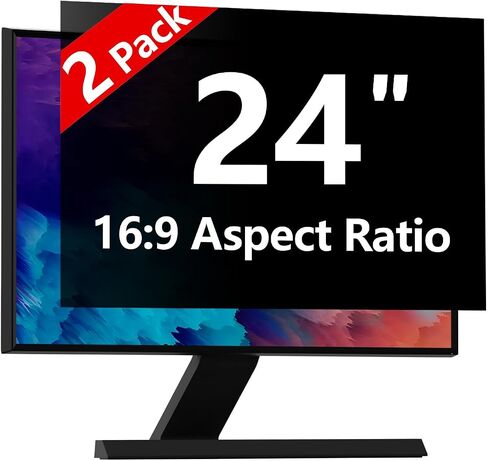 Computer Privacy Screen Protector 23 Inch with Hp Dell Acer Asus Samsung LG and More, Removable Security Shield Filter for 16:9 Aspect Ratio Monitor Like ViewSonic Sceptre AOC Koorui BenQ and More in Saudi Arabia