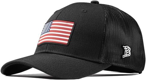 Branded Bills Old Glory PVC Curved Trucker, Snapback Closure, Lightweight, Comfortable Baseball Cap in Saudi Arabia