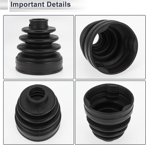 Inner CV Joint Boot Kit for Mazda MPV 2004-2006 for Mazda CX-7 10-12 Strong Durable Constant Velocity Joint Boot No.GP0622540 W/Clamps Rubber 1 Set in Saudi Arabia