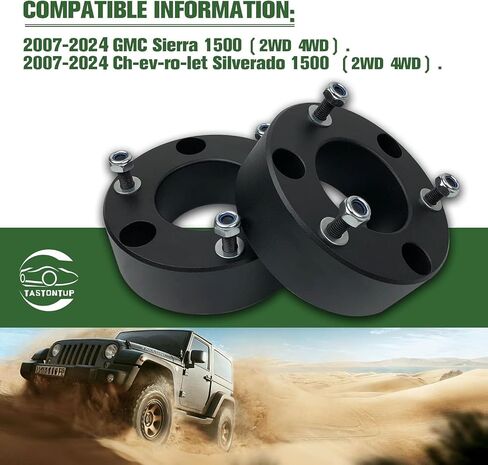طقم رفع التسوية الخلفية 3 بوصة أمامي 2 بوصة، مع مجموعة تفاضلية لسيارة Toyota 2003-2024 4Runner FJ Cruiser 4WD أطقم رفع فاصل زنبركي كامل التسوية in Saudi Arabia