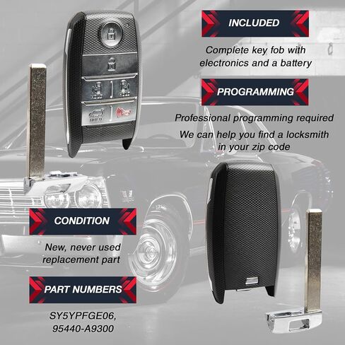 USARemote Key Fob Replacement Keyless Entry Remote for 2015 2016 2017 2018 2019 2020 2021 Kia Sedona 6-Button Smart Key (SY5YPFGE06, 95440-A9300) in Saudi Arabia