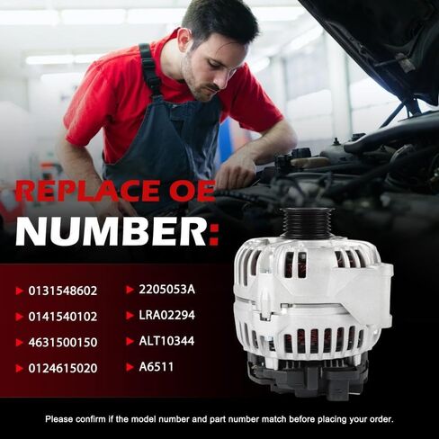13953 Alternator 150Amp 12V Compatible with G500 E320 E500 SL500 2002-2009 OE A0121541302 A0131548202 A0131548602 in Saudi Arabia