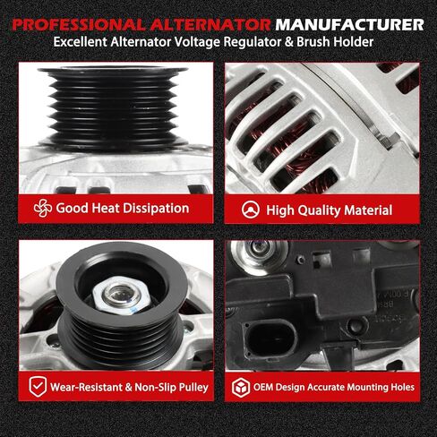 13953 Alternator 150Amp 12V Compatible with G500 E320 E500 SL500 2002-2009 OE A0121541302 A0131548202 A0131548602 in Saudi Arabia