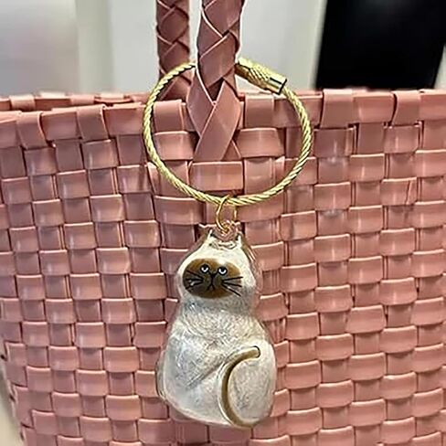 6 Pcs Pet Hair Keychain Clear Cat Shape Storage Bottle Memorial Pendant for Pet Lovers Collecting Keepsake in Saudi Arabia