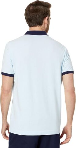 U.S. POLO ASSN. Men's Printed Chest Stripe Pique Short Sleeve Polo Shirt in Saudi Arabia