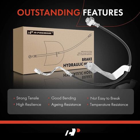 A-Premium Front Passenger Brake Hydraulic Hose Compatible with Select Ford Models - F-450 F450 Super Duty, F-550 F550 Super Duty, 2012, with Dana 60 Axle, Fat Boy - Replace# BC3Z2078B in Saudi Arabia