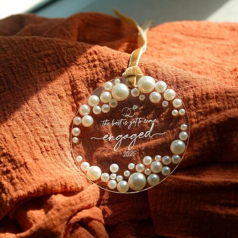 Engagement Gifts for Couples - Gifts for Newly Engaged Couples, Women, Her, Bride, Bride to Be - Christmas Engagement Ornament 2025 in Saudi Arabia