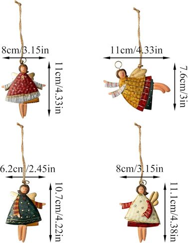 Resin Christmas Tree Ornaments 6-Pack Xmas Hanging Ornaments Santa Snowman Christmas Stocking Sleigh Ornaments for Holiday Decorations, Outdoor Holiday Home Decorations in Kuwait