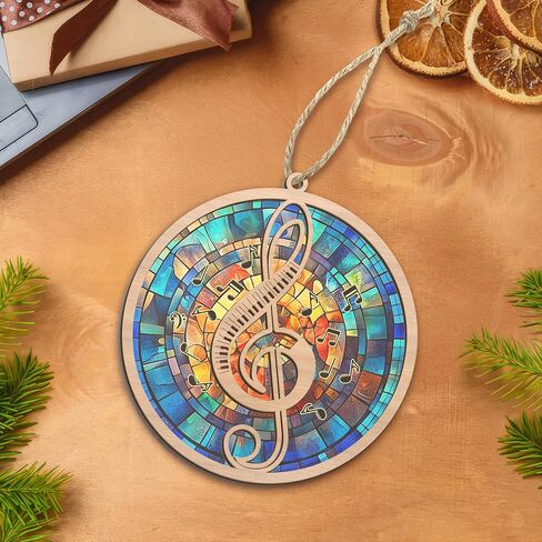 GEEMBI Record Player Ornament - Acrylic Christmas Ornaments 2025 - Retro Christmas Ornaments for Tree, Music Gifts for Women Men, 90s Nostalgia Gifts for Vinyl Record Lovers, Vinyl Record Ornament in Saudi Arabia