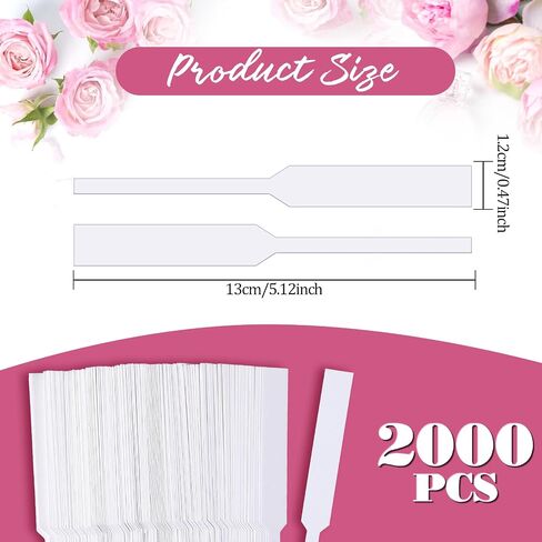 2000PCS Perfume Tester Strips Disposable Fragrance Strips Pure White Strong Absorbent Blotter Essential Oils Test Paper Card for Diffuser Aromatherapy Scents Spice Testing in Saudi Arabia