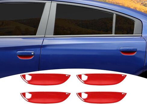 for Charger Door Handle Cover Trim Bowl for Dodge Charger 2011-2023 Red Exterior Accessories 4pcs in Saudi Arabia
