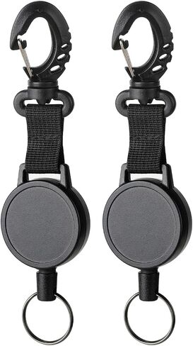 2 pack Gear Keeper CB Mic Holder Retractable Microphone Hook Holder w/Heavy-Duty Snap Clip Mount Adjustable Mic Lanyard and Hardware Mounting Kit in Saudi Arabia
