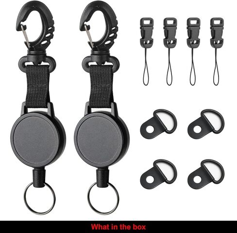 2 pack Gear Keeper CB Mic Holder Retractable Microphone Hook Holder w/Heavy-Duty Snap Clip Mount Adjustable Mic Lanyard and Hardware Mounting Kit in Saudi Arabia