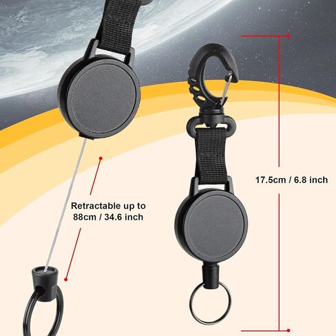 2 pack Gear Keeper CB Mic Holder Retractable Microphone Hook Holder w/Heavy-Duty Snap Clip Mount Adjustable Mic Lanyard and Hardware Mounting Kit in Saudi Arabia