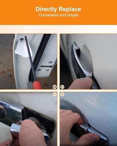 ULZOZN Front Exterior Door Handle Smart Entry Keyless Left＆Right Fit for Nissan Rogue 2010 2011 2012 2013 Replace 80640-CZ31A 80645-CA000 in Saudi Arabia