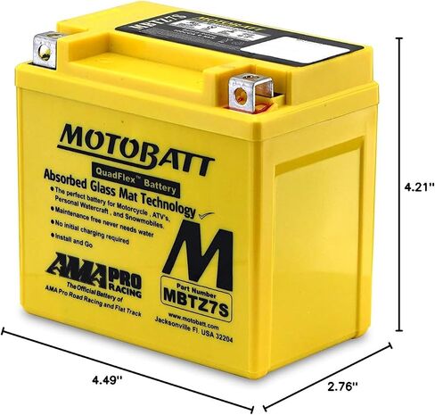YTZ7S YT5LBS YTX5L-BS BATTERY SEALED AGM 2 YR WARRANTY MOTOBATT MBTZ7S in Saudi Arabia