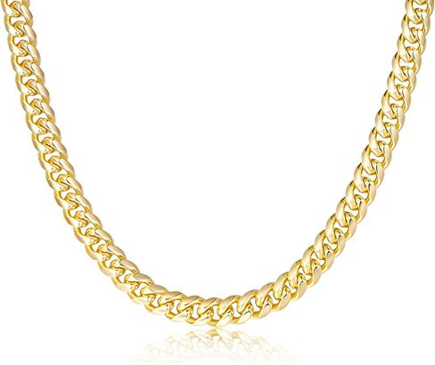 Gold Necklace for Women 14K Dainty Chunky Gold Chain Necklace Coffee Bean Chain Necklaces Trendy Fashion Jewelry in Saudi Arabia