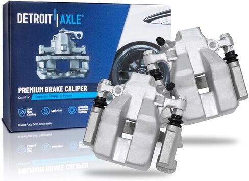 محور ديترويت - فرجار فرامل خلفي قطعتين لسيارة Toyota 2008-2011 Avalon 2007-2011 Camry Lexus 2007-2012 ES350، 2 فرجار فرامل قرصية مع دعامة 2009 2010 بديلة in Saudi Arabia