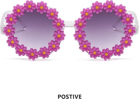 Round Flower Sunglasses for Women Retro Daisy Cute Glasses UV 400 Protection Flower Shaped Glasses for Outdoor Beach in Kuwait