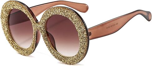 willochra Oversized Round Sunglasses Women Diamond Rhinestone Sunglasses Men Luxury Glasses Eyeglasses in Saudi Arabia