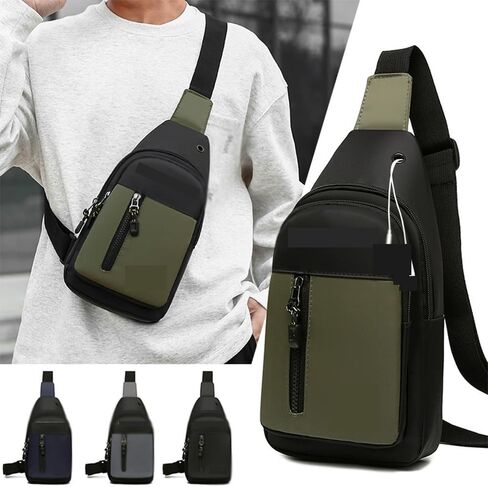 Crossbody Sling Bag for Men Sports All-match Adjustable Shoulder Strap Shoulder Backpack Chest Bag Travel Hiking Daypacks in Saudi Arabia