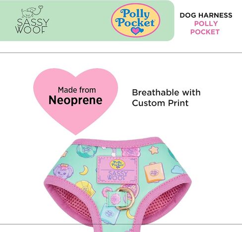 Polly Pocket™ Dog Leash 60-Inch with Neoprene Padded Handle - Comfortable, Durable, and Stylish for Small to Large Dogs - Officially Licensed in Kuwait