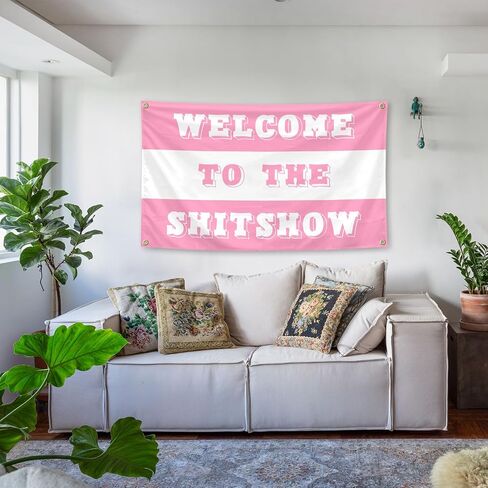 Welcome To The Shitshow Tapestry 3×5 Feet Indoor and Outdoor Tapestry with Brass Grommets for Bedroom, Living Room, Dorm, Balconies, Gift, Party Wall Decor in Saudi Arabia