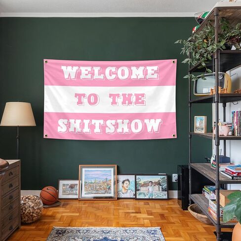 Welcome To The Shitshow Tapestry 3×5 Feet Indoor and Outdoor Tapestry with Brass Grommets for Bedroom, Living Room, Dorm, Balconies, Gift, Party Wall Decor in Saudi Arabia