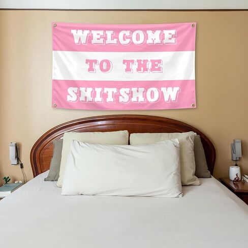 Welcome To The Shitshow Tapestry 3×5 Feet Indoor and Outdoor Tapestry with Brass Grommets for Bedroom, Living Room, Dorm, Balconies, Gift, Party Wall Decor in Saudi Arabia