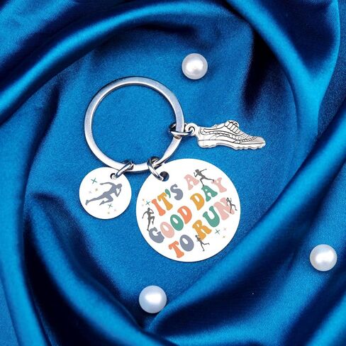 Track and Field Gifts for Runners Women Men Marathon Essentials Cross Country Running Accessories Personalized It Is a Good Day To Run Keychain in Saudi Arabia