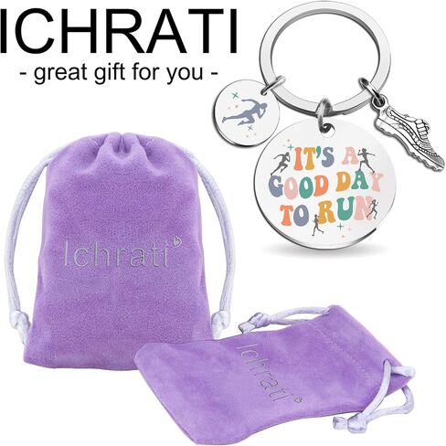 Track and Field Gifts for Runners Women Men Marathon Essentials Cross Country Running Accessories Personalized It Is a Good Day To Run Keychain in Saudi Arabia