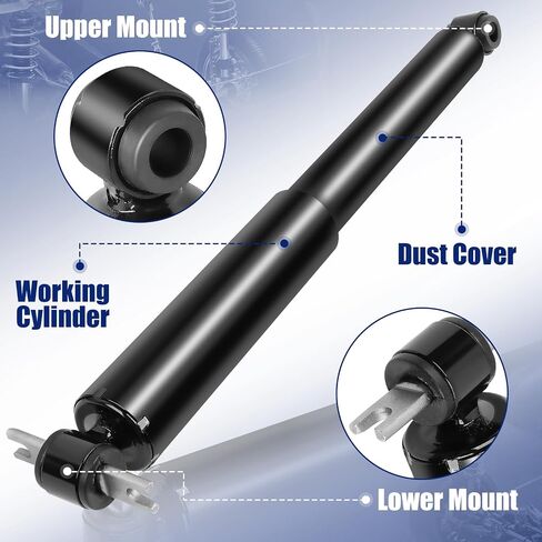 Rear 2 PCS Set Shock Absorber Compatible with Jeep Cherokee 1997-2000 L4 2.5L L6 4.0L Rear Left & Right # G63425, 344089, 342554, 173542, 81549, 61536 in Saudi Arabia