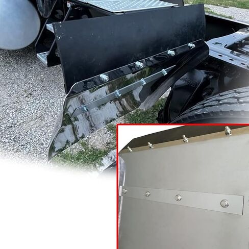 Stainless Steel Quarter Fender Set Mud Flap Hangers with Single Bolt Mounting Brackets Fit for Semi Trucks (24 Inch x 24 Inch) in Kuwait