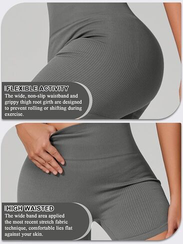 Women High Waisted Workout Shorts Athletic Fitness Shorts Stretchy Gym Shorts Quick-Dry Running Yoga Shorts(Black S) in Saudi Arabia